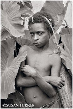 An A'arumba Girl with a Sago Basket