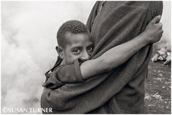 An Asaro Boy Hugging His Big Brother